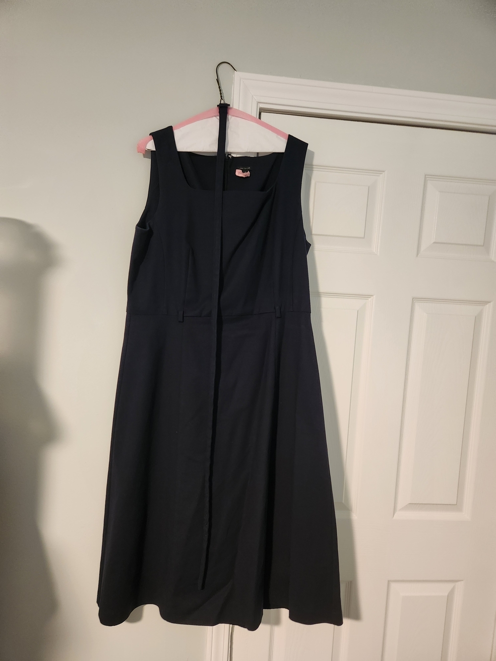 Ann Taylor Suiting Classic Navy Sleeveless A-Line Dress